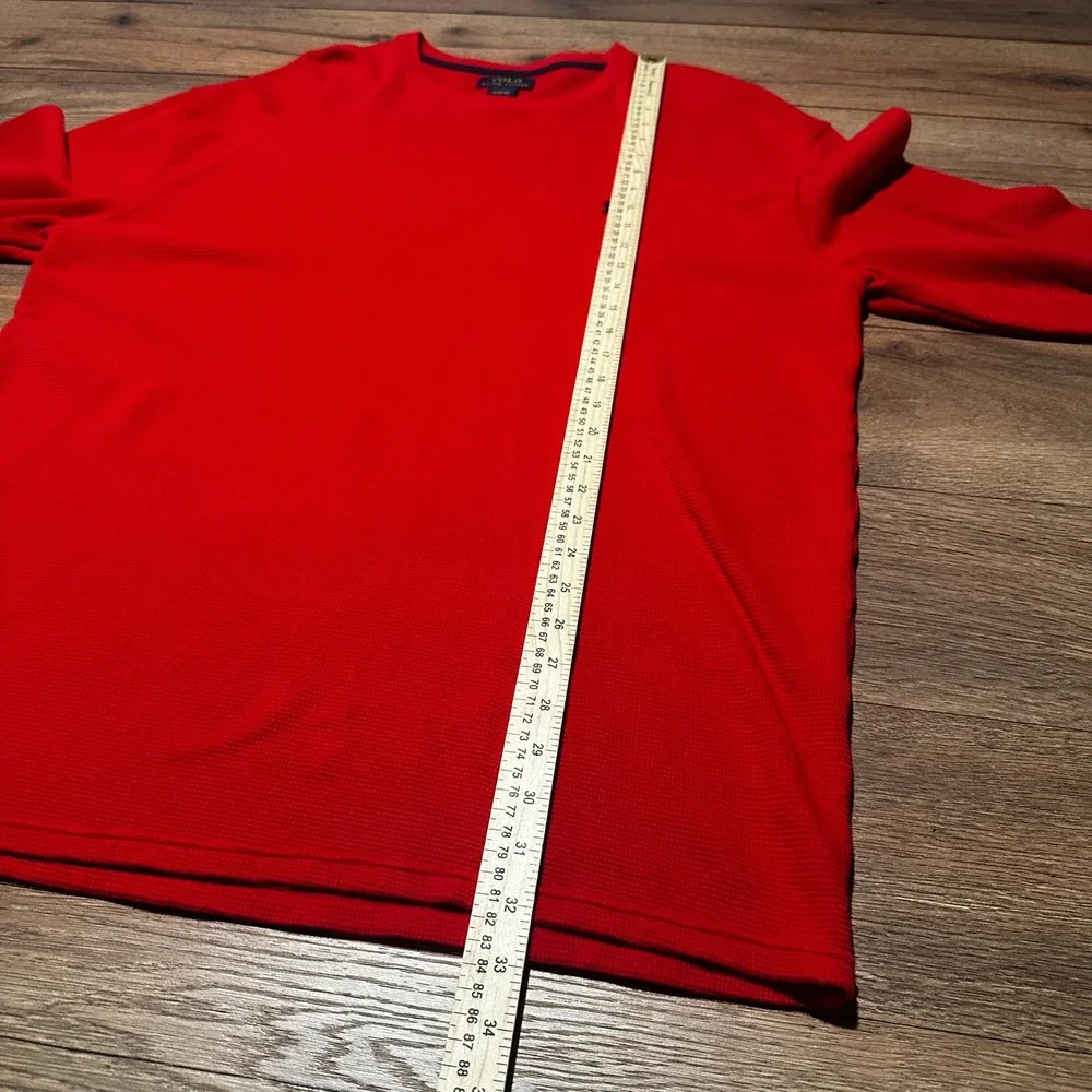 Polo Ralph Lauren Red‎ Waffle Knit Thermal Long Sleeve Shirt Mens 2XL